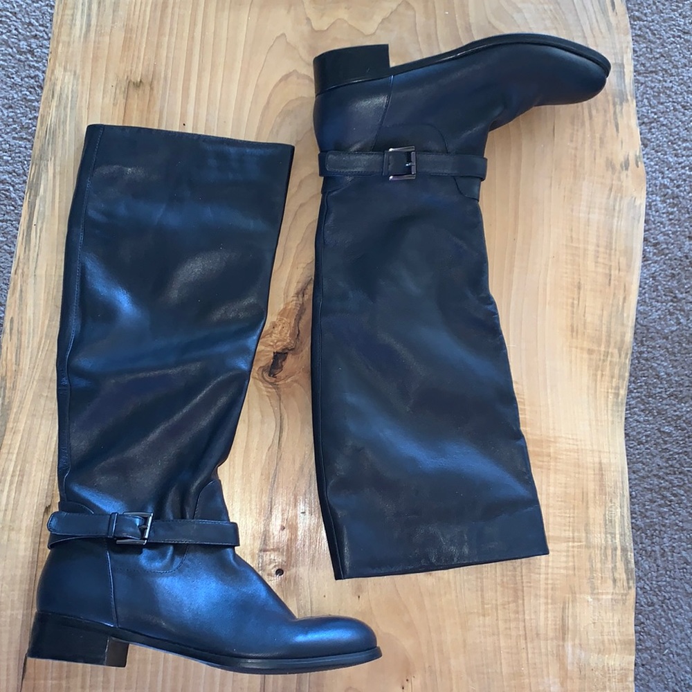 Black Italian Leather boots size 40